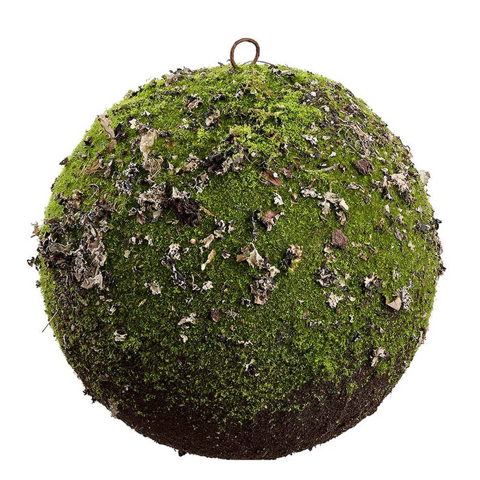 12" Soil & Moss Ball-Shaped Artificial Topiary -Green (Pack of 4) - AA4655-GR