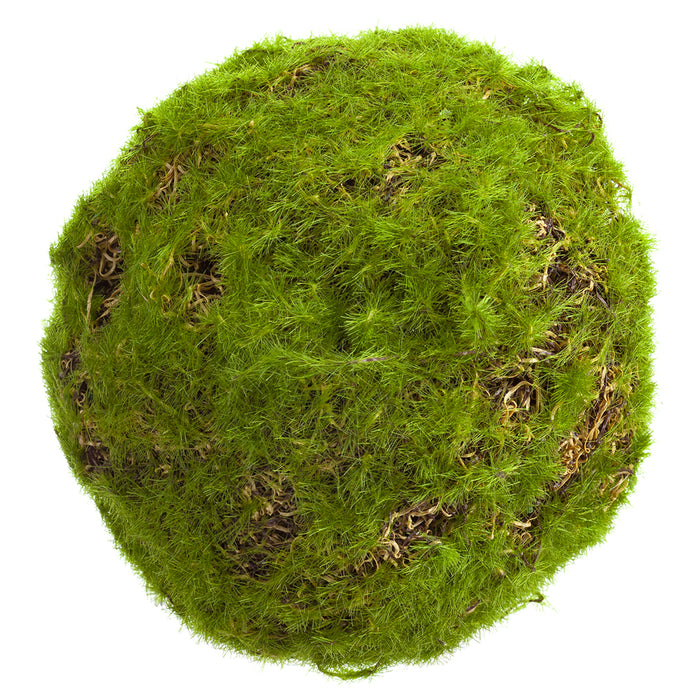 4" Artificial Moss Ball-Shaped Topiary -Green (pack of 12) - AA5819-GR