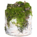 7" Artificial Moss Covered Birch Log -Beige/Green (pack of 6) - AA6018-BE/GR