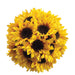 7" Silk Sunflower w/Hanger Kissing Flower Ball -Yellow (pack of 12) - AAB308-YE