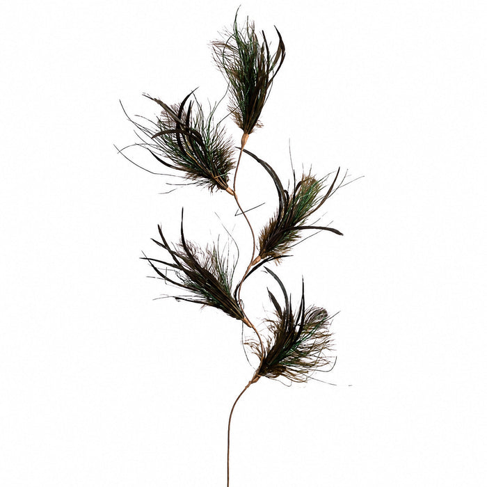 30" Artificial Feather Spray -Brown (Pack of 12) - AAF219-BR