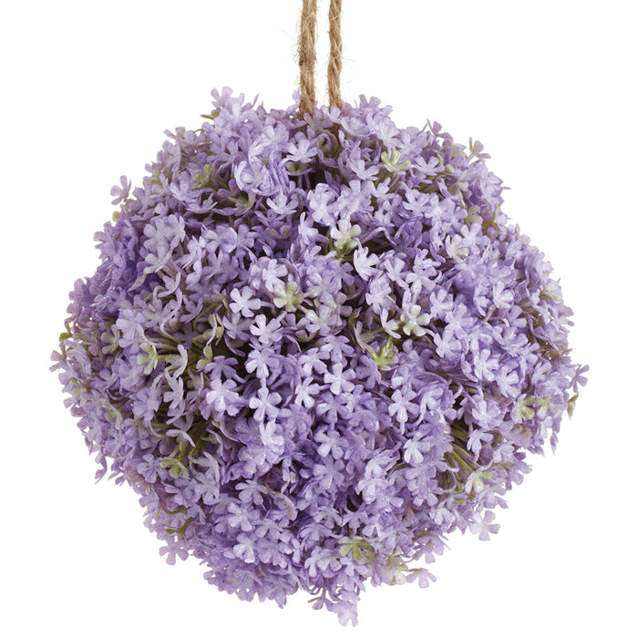 artificial hanging ball plants 5" Hanging Snowball Flower Artificial Topiary Ball -Lavender — Silks Are Forever