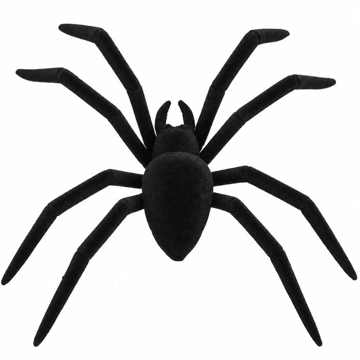 9.5" Halloween Spider With Clip -Black (Pack of 12) - AAF814-BK
