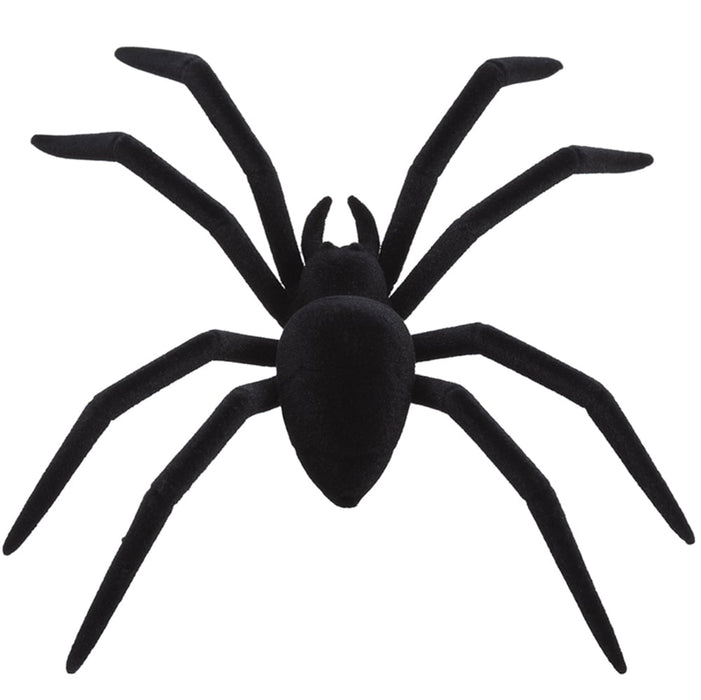 9.5" Halloween Spider With Clip -Black (pack of 12) - AAF814-BK