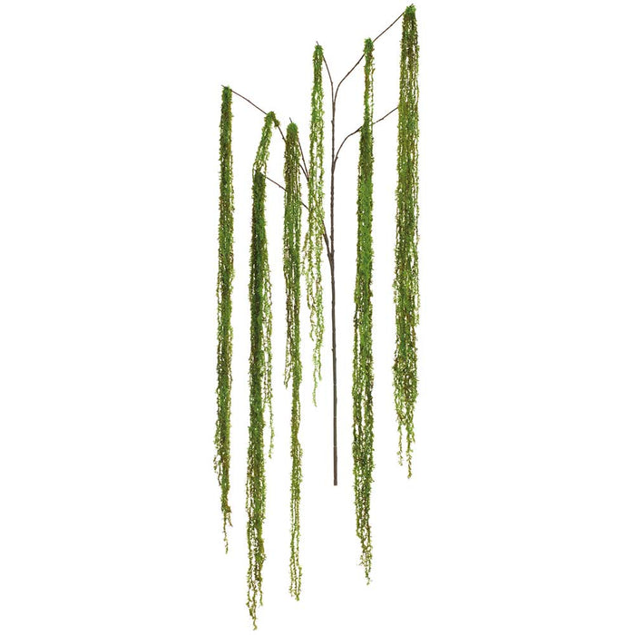 62" Hanging Moss Covered Twig Artificial Stem -Green (Pack of 12) - AAM090-GR
