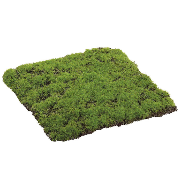 Club Pack of 12 Spring Green Artificial Decorative Square Moss Mat 12