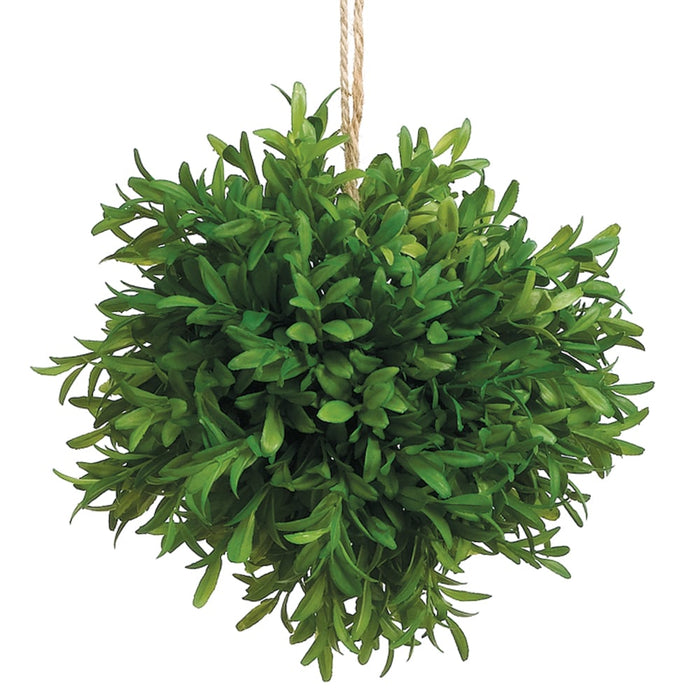 8" Tea Leaf Ball-Shaped Artificial Topiary -Green (pack of 8) - AAP713-GR