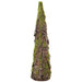 16" Moss Covered Cone-Shaped Artificial Topiary -Green/Brown (pack of 4) - AAR206-GR/BR
