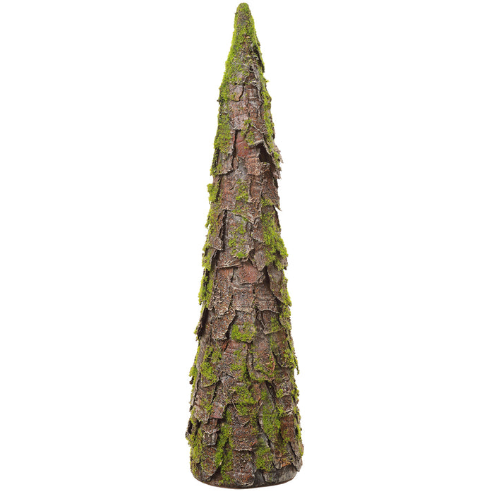 24" Moss Covered Cone-Shaped Artificial Topiary -Green/Brown (pack of 4) - AAR207-GR/BR