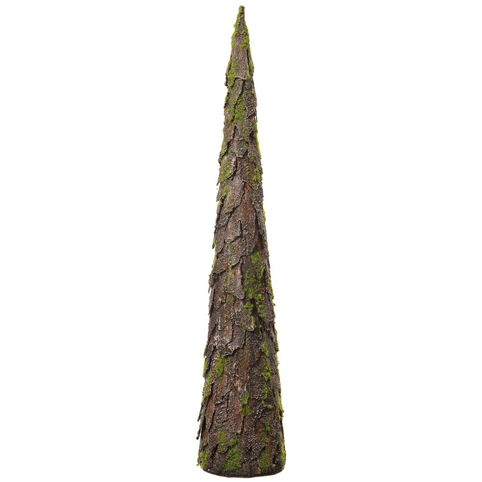 36" Moss Covered Cone-Shaped Artificial Topiary -Green/Brown (pack of 2) - AAR208-GR/BR