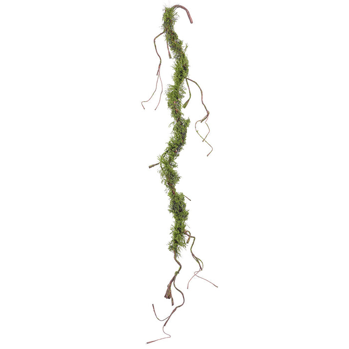 53" Moss Covered Artificial Twig Vine Stem -Green (Pack of 12) - AAV686-GR