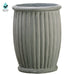 15.7"Hx12"W Fiber Cement Round Fluted Planter -Gray - ACE080-GY