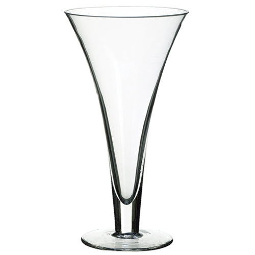 12"Hx6"W Trumpet Glass Vase -Clear - ACH680-CW