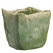 8"Hx8"W Ceramic Organic Square Pot -Green (pack of 2) - ACQ120-GR