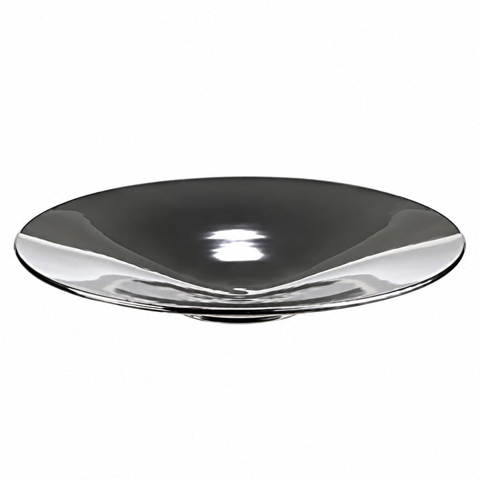 3"Hx16"W Ceramic Round Plate Container -Silver (Pack of 2) - ACR024-SI