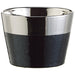 6.5"Hx8.5"W Ceramic Round Planter -Silver/Black - ACR124-SI/BK