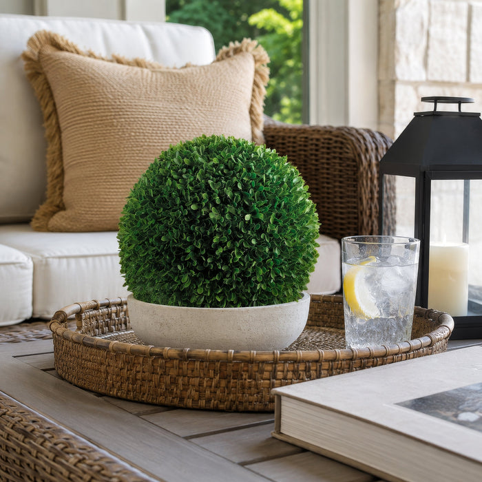 11" Boxwood Ball-Shaped Artificial Topiary -Green (Pack of 2) - ADB133-GR