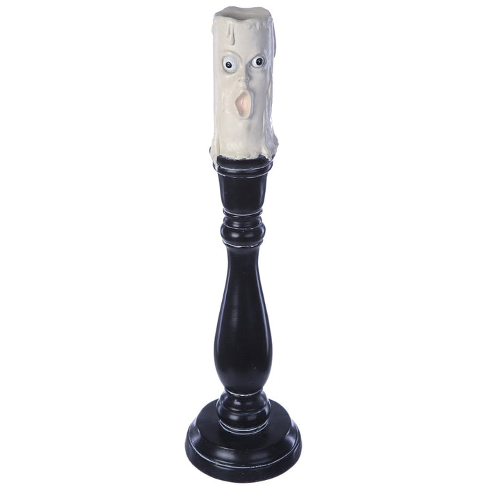 18.25" Halloween Candleholder -White/Black - AFC367-WH/BK
