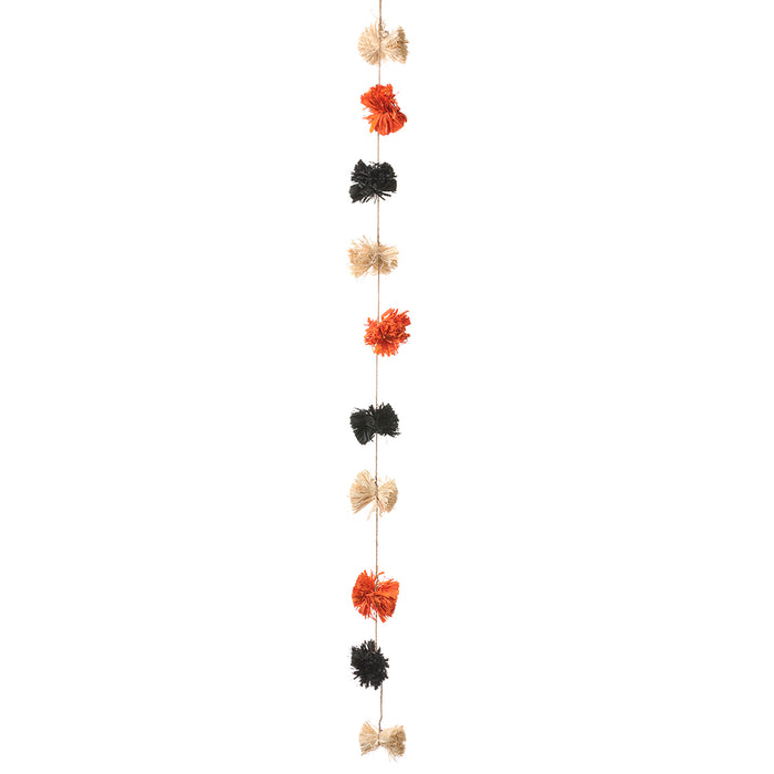 5'11" Halloween Corn Husk Garland -Mixed Colors (Pack of 6) - AFG502-MX