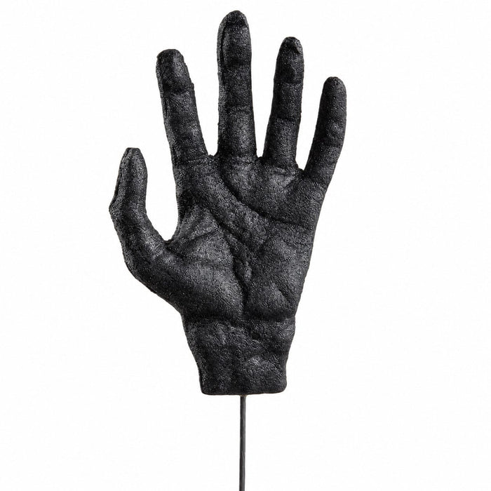 15.25" Halloween Glittered Skeleton Hand Pick -Black (Pack of 6) - AFK221-BK