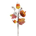11.4" Halloween Jack-O-Lantern & Ghost Stem Pick -Orange/White (Pack of 12) - AFK550-OR/WH