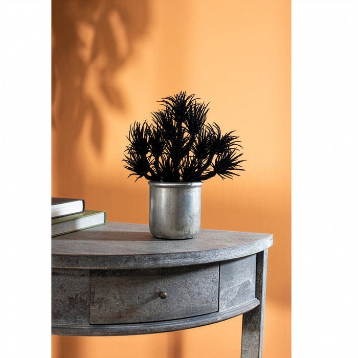 8.5" Glittered Artificial Multi Head Tillandsia Stem Pick -Black (Pack of 12) - AFK576-BK