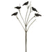 27" Halloween Glittered Crow Stem Pick -Black (Pack of 12) - AFS003-BK