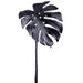 38" Artificial Split Leaf Philodendron Monstera Leaf Stem -Black (Pack of 6) - AFS012-BK