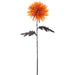 27" Silk Spiky Chrysanthemum Flower Stem -2 Tone Orange (Pack of 12) - AFS163-OR/TT