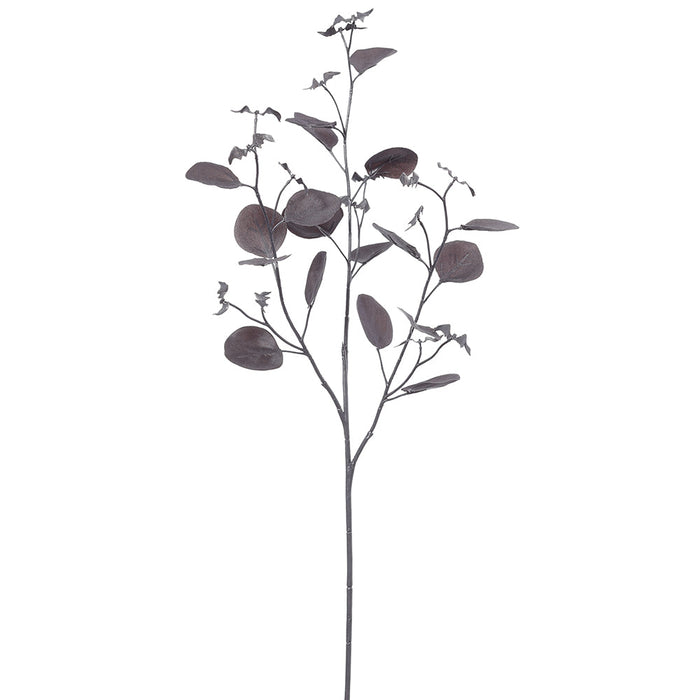 28" Halloween Artificial Eucalyptus Leaf Stem With Bats -Black (Pack of 12) - AFS166-BK