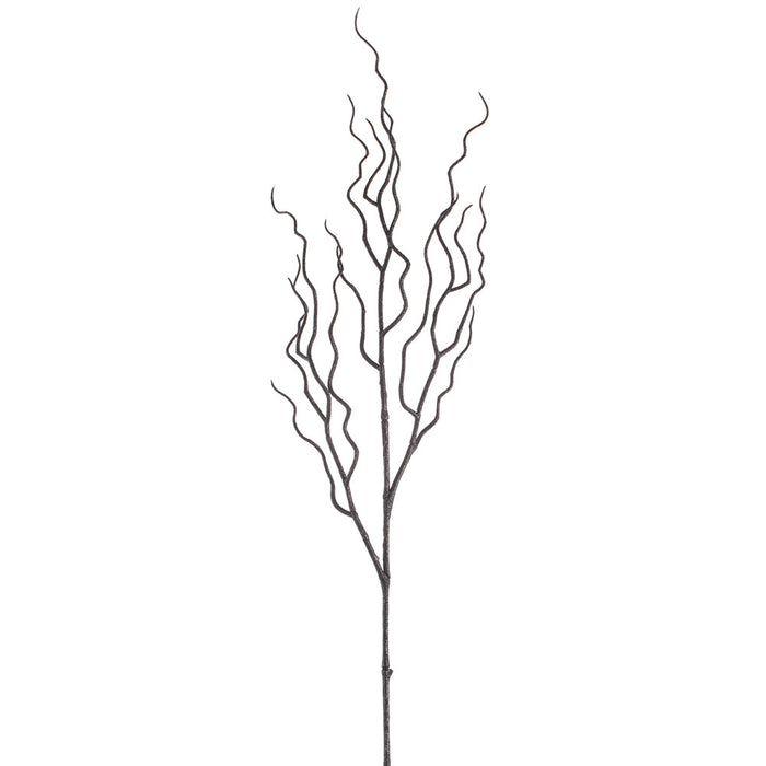 35" Glittered Artificial Twig Stem -Black (Pack of 36) - AFS510-BK