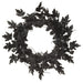 28" Artificial Halloween Chinese Lantern & Leaf Wreath -Black (Pack of 2) - AFW001-BK