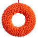 10.2" Pompon Halloween Wreath -Orange (Pack of 4) - AFW067-OR