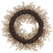 22" Artificial Pine Wreath With Skeletons -Beige/Gray (Pack of 4) - AFW341-BE/GY