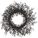 30" Glittered Artificial Eucalyptus Leaf Wreath -Black (Pack of 4) - AFW418-BK