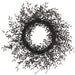 30" Glittered Artificial Eucalyptus Leaf Wreath -Black (Pack of 4) - AFW418-BK