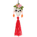 13.8" Halloween Day Of The Dead Hanging Skull With Tassel -Orange/Mixed (Pack of 4) - AFY001-OR/MX