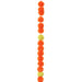 37.4" Pompon Chain With Tassel -Orange/Pink (Pack of 4) - AFY003-OR/PK
