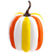 10.75"Hx8.2"W Halloween Candy Corn Striped Pumpkin -Orange/Yellow (Pack of 4) - AFZ016-OR/YE