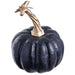 3.5"Hx3.5"W Glittered Halloween Pumpkin -Black/Gold (Pack of 12) - AFZ021-BK/GO