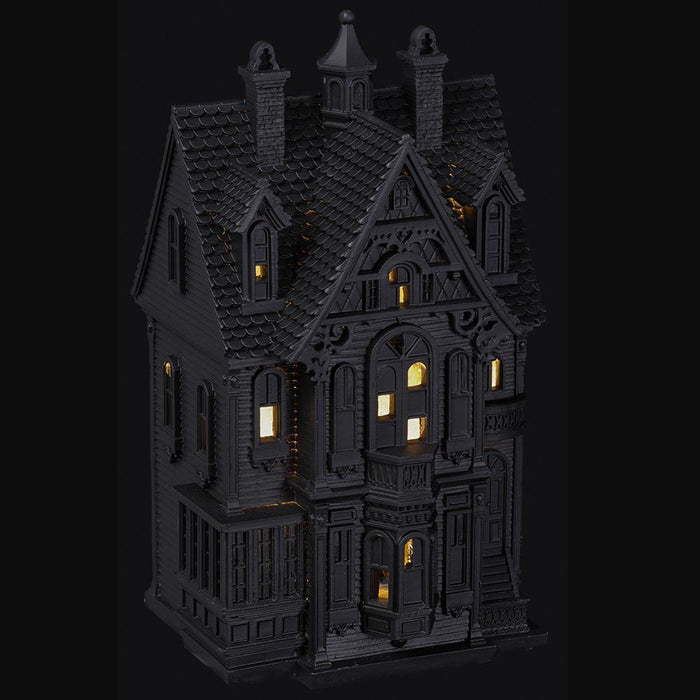 9" Battery Operated Halloween House -Black (Pack of 4) - AFZ091-BK
