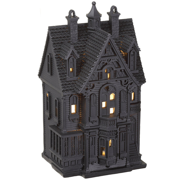 9" Battery Operated Halloween House -Black (Pack of 4) - AFZ091-BK