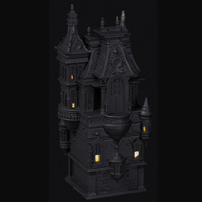 12" Battery Operated Halloween House -Black (Pack of 2) - AFZ092-BK