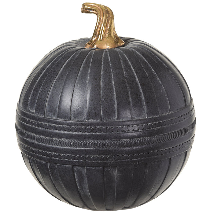 7.5"Hx7"W Halloween Pumpkin -Black (Pack of 4) - AFZ101-BK