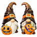 11.5" Set Of Battery Operated Halloween Gnomes Holding Jack-O-Lantern -Black/Orange (Pack of 2) - AFZ103-BK/OR