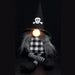 14.5" Battery Operated Halloween Sitting Gnome With Light -Black/White (Pack of 12) - AFZ114-BK/WH