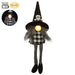 14.5" Battery Operated Halloween Sitting Gnome With Light -Black/White (Pack of 12) - AFZ114-BK/WH