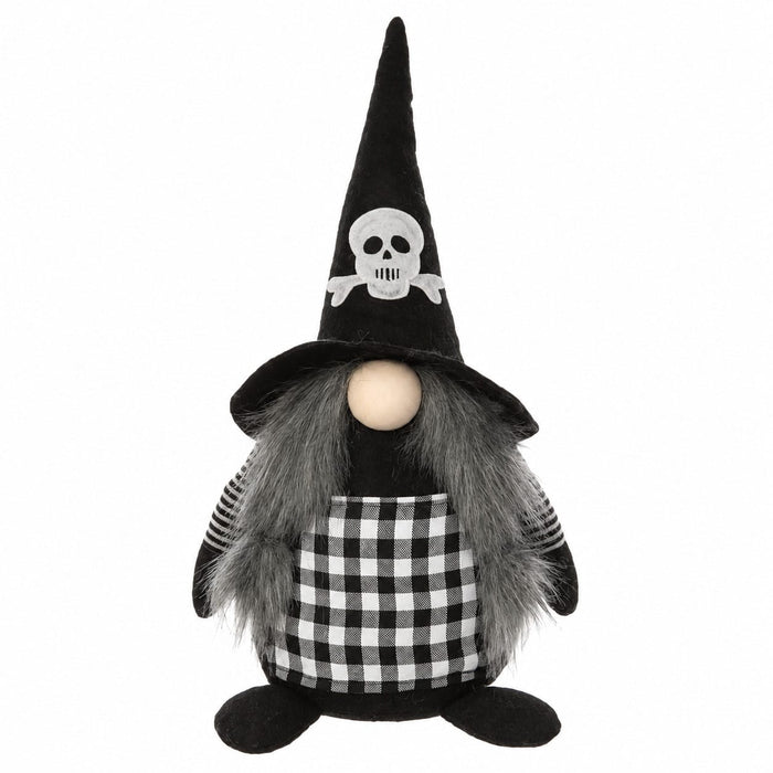 23.25" Battery Operated Halloween Gnome With Light -Black/White (Pack of 6) - AFZ115-BK/WH
