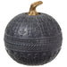 10.5"Hx10"W Halloween Acanthus Pumpkin -Black - AFZ132-BK