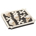 2" Halloween Skull & Skeleton Tic Tac Toe -Cream (Pack of 4) - AFZ196-CR/BK